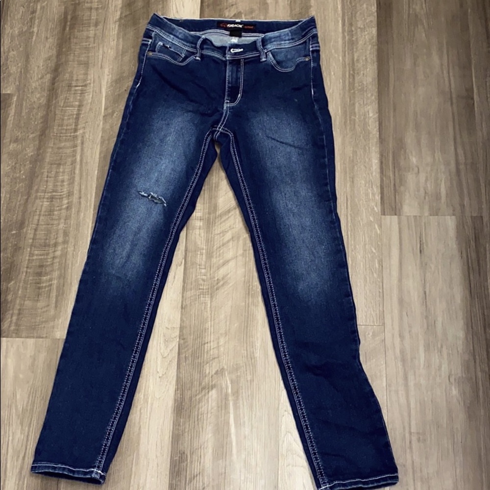 Dark blue jeans